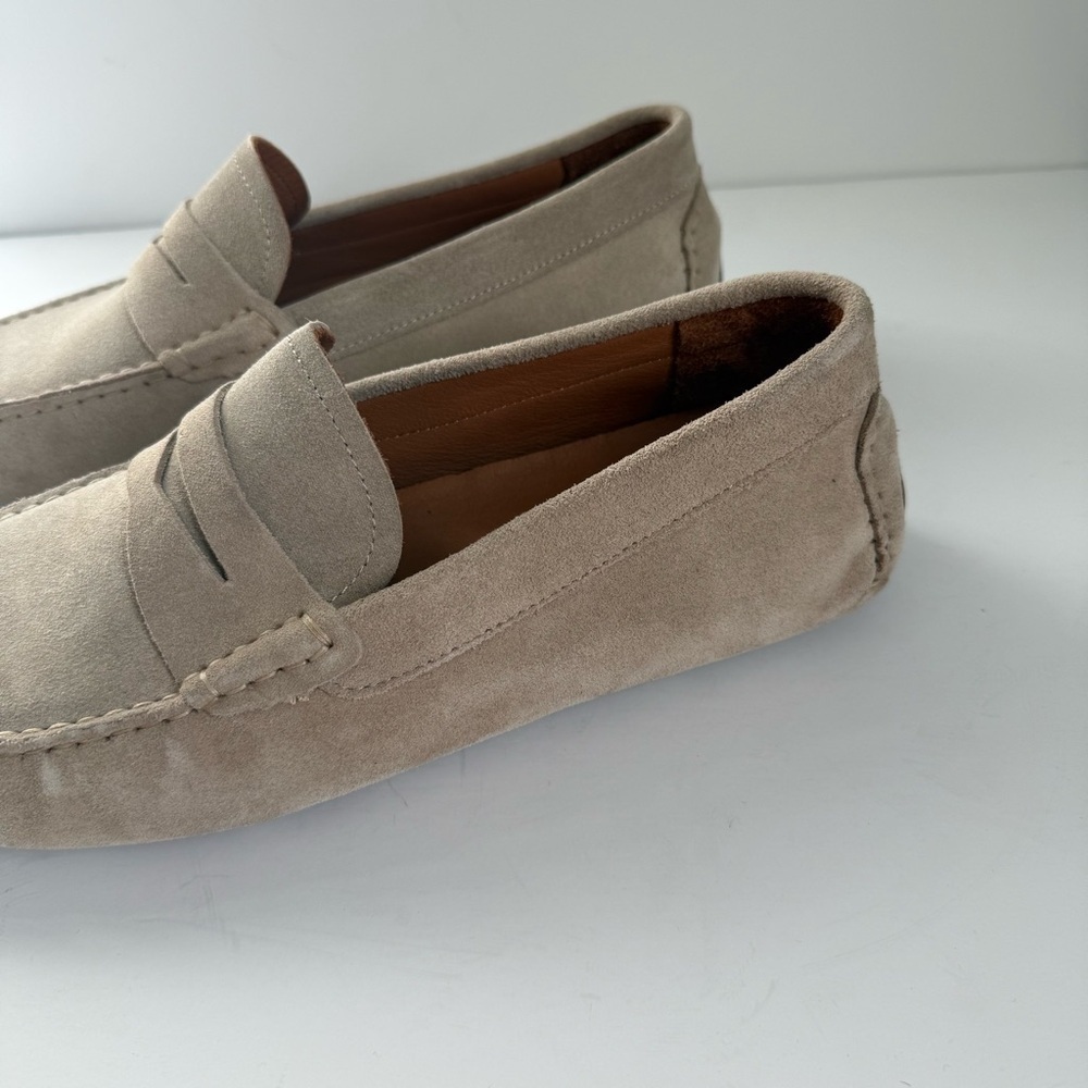 Men's Beige Suede Loafers Hotic - Picture 4 of 12